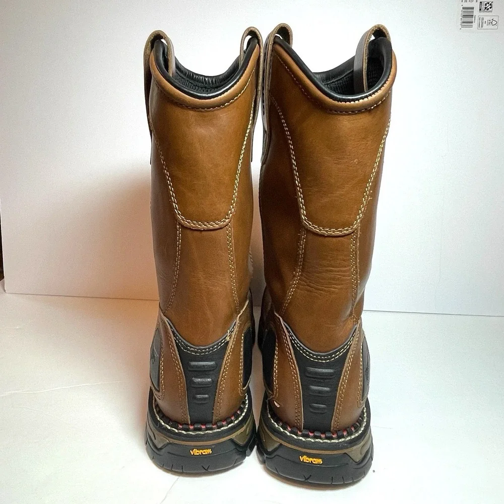 Red Wing 4448 Pull On Work Boots Men's 9.5 E2 Brown Steel‎ Toe Vibram Waterproof